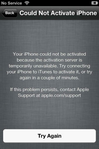 iPhone Aktifasi Error