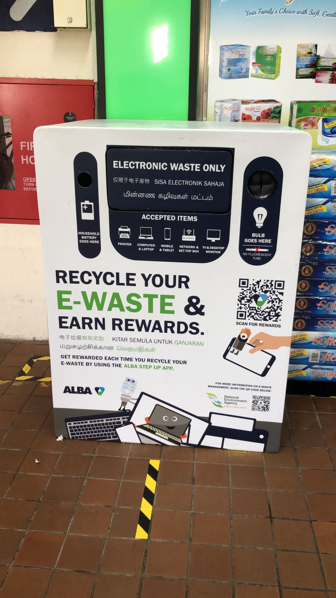 ALBA E-Waste E-bin, place to deposit the e-waste.