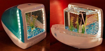 iMac kuno tahun 2000 jadi aquarium